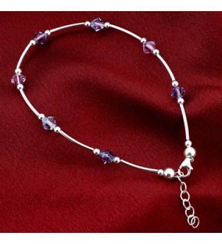 Gem Avenue Swarovski Multicolor Adjustable in Women's Anklets