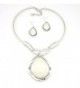 Fashionation Teardrop Fashion Statement Necklace