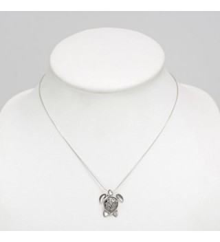 Oxidized Sterling Filigree Tortoise Necklace in Women's Pendants