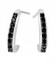 Sterling Silver Black Diamond Earrings