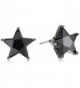 Betsey Johnson Cubic Zirconia Star Stud Earrings - Black - CT185UX9237