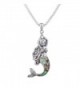 Lux Accessories Burnished Abalone Necklace