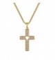 CZ Cross with Centered Heart Pendant Necklace-Pave Set Crystal Cross Necklace - C718876X2GU