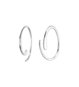 Boma Sterling Silver Through Earrings in Women's Hoop Earrings