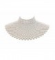 Fine Fashion Handmade Beaded Bib Egyptian Pearl Necklace Collar Women Dress Statement Choker Accessories - Cream - CM183D3ZCK0