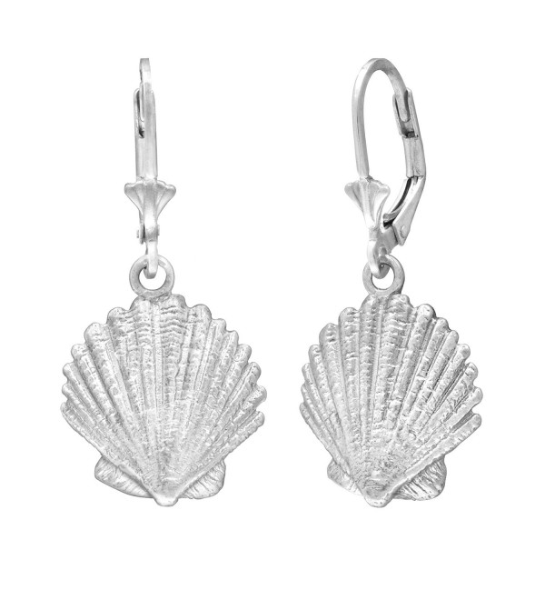 Sterling Silver Seashell Leverback Earrings - CN119FOIFFV