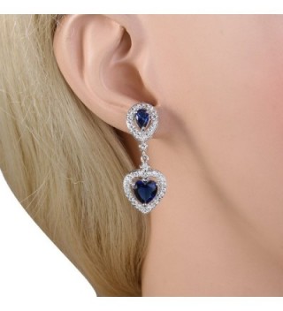 EVER FAITH Zirconia Teardrop Silver Tone