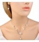 EleQueen Silver Tone Zirconia Simulated Necklace in Women's Jewelry Sets