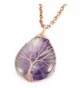 MOWOM Pendant Necklace Simulated Amethyst