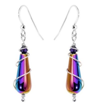 Body Candy Handcrafted 925 Silver Rainbow Drop Earrings Created with Swarovski Crystals - CM12O3BQ1LI
