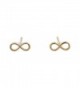 Small Infinity Stud Earrings- 14kt Gold Plated Sterling Silver- Gold Infinity Posts- 6939 - C111M5NCVP9