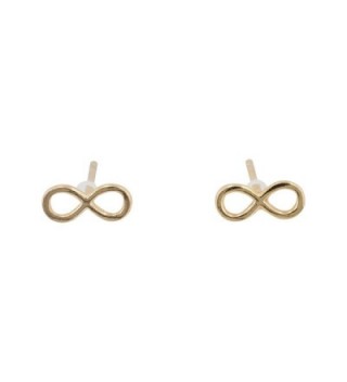 Small Infinity Stud Earrings- 14kt Gold Plated Sterling Silver- Gold Infinity Posts- 6939 - C111M5NCVP9