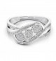 10K Gold Natural White Diamond Statement Fashion Ring (0.10 Cttw-G-H Color-) - white-gold - C8186AWQQ28