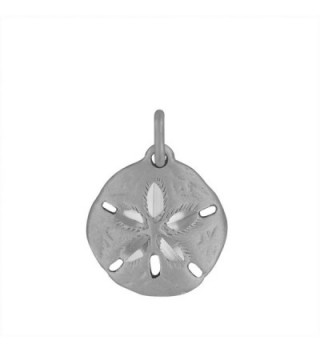 Sterling Silver Sand Dollar Charm Pendant - CV118GMHEXH