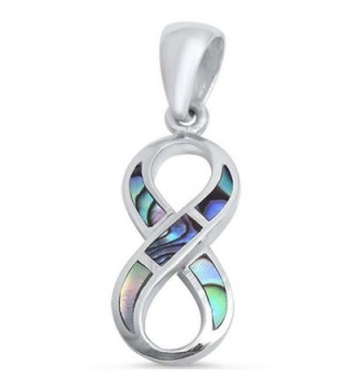 Abalone Shell Infinity .925 Sterling Silver Pendant - CO12630XNFL