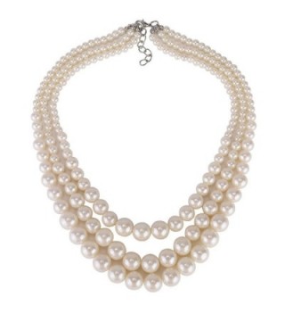 Kalse Simulated Pendant Necklace Strands in Women's Pearl Strand Necklaces