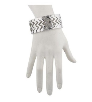 Lux Accessories Silvertone Hammered Bracelet