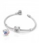 Sterling Silver Enamel American Bracelet