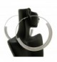 Flat Omega Chain Wrap 4.75" Large Hoop Earrings - Silver-Tone - CK11H6U85HJ