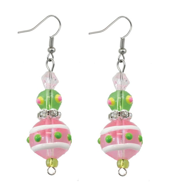 Clementine Design Kate & Macy Flamingo Dahling Earrings Painted Glass Rhinestones - CZ1176RNV03