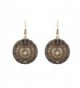 Lureme Ethnic Jewelry Antique Round Shaped Pendant Hook Earrings for Women and Girls (02004293-p) - Antique Gold - C5184QZ8GLL