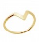 Chevron V Midi Ring in Gold Silver Rose Gold - Best Friend Jewelry Knuckle Stacking Ring Gift Women - Gold - CQ18593GWLU