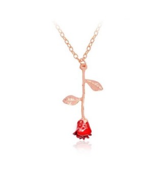 Pendant Necklace Romantic Gardeners necklace - rose gold necklace - C81887CM44T