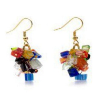 Murano Millefiori Earrings Mystique Pricegems in Women's Drop & Dangle Earrings