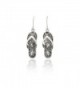 Antiqued Silver Sea Turtle Engraved Flip-flop Earrings - CJ120CI1JQ5