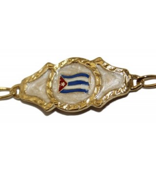 Cuba Flag Gold Plated Bracelet