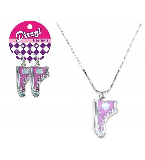 Zorbitz Ditzy Earring/Necklace Set- Shoe - CZ11GOK1JGV