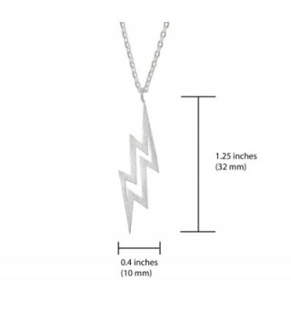 Altitude Boutique Brushed Lightning Necklace in Women's Pendants