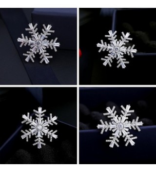 KristLand Wedding Elegant Snowflakes Double wear in Women's Brooches & Pins