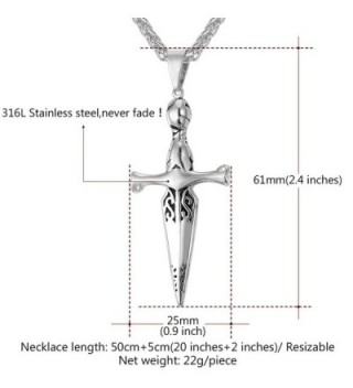 Vintage Sword Design Cross Pendant