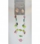 Necklace Earring Coral Green Colored