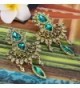 EleQueen Austrian Chandelier Teardrop Antiqued gold tone in Women's Jewelry Sets