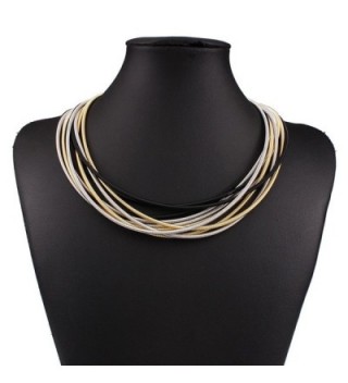 Chunky Choker Collar Strands Necklace