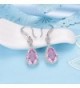 EleQueen Sterling Zirconia Teardrop Earrings