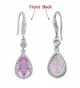 EleQueen Sterling Zirconia Teardrop Earrings in Women's Drop & Dangle Earrings