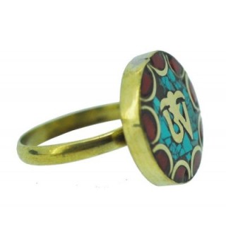 Finishing Simulated Turquoise Om Ring