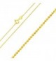 Sterling Silver 1.2 mm Gold Plated Diamond Cut Bead Ball Chain Necklace- Made in Italy - CY183R3T4S2