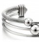 Three Row Womens Stainless Adjustable Bracelet in Women's Cuff Bracelets