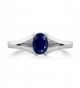 Sapphire Gemstone Birthstone Sterling Solitaire