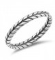 Thin Braid Leaf Rope Thumb Ring New .925 Sterling Silver Band Sizes 3-10 - CN187YQODZS