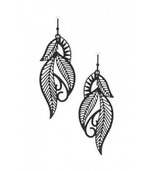 Filigree Design Delicate Metal Laser Cut Out Drop & Dangle Earrings - CB12DO78I3N