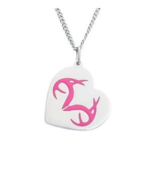 Realtree Ladies Antler & Heart Pink Pendant Necklace- Licensed and Authentic - CK12089LHQZ
