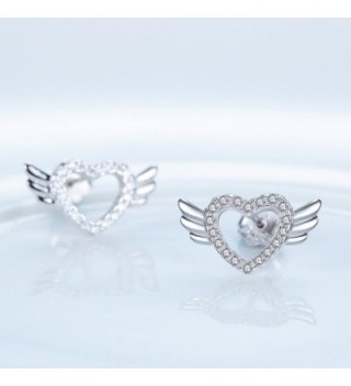YAXING Sterling Silver Angel Earrings in Women's Stud Earrings