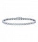 BERRICLE Rhodium Plated Sterling Silver Bubble Tennis Bracelet Made with Swarovski Zirconia - CC17XWKLY9R