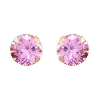 Yellow Round Simulated Tourmaline Earrings
