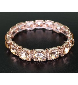 Falari Crystal Bracelet Peach Rose B1534 LP